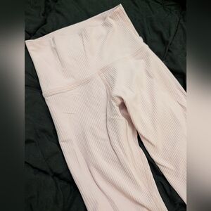 Pale Pink Aritzia Golden Ribbed Leggings Washed Never Worn Size 2 Perfect Cond.